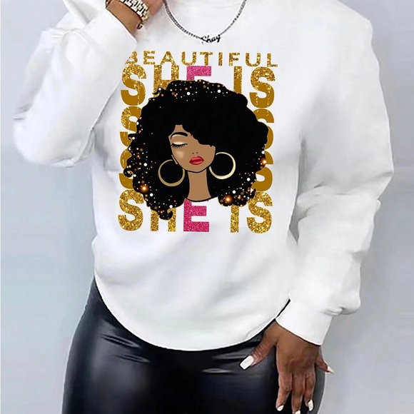 Tops - Letter Graphic Sweatshirt 14